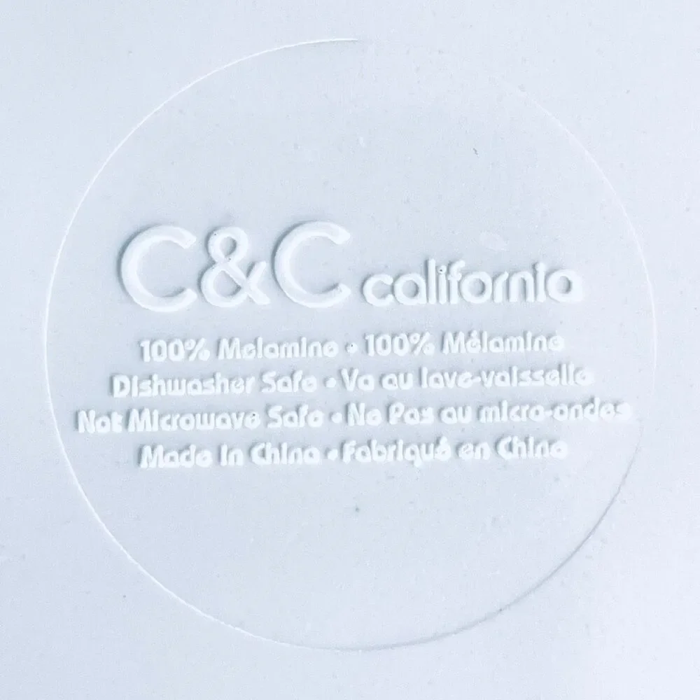 NWT C&C California Set of 4 Sardines Square Melamine Appetizer 9” plates Trays